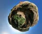 panorama stereografico stereographic - Carbonia Monte CrobuDomus de Janasn. 1, ingresso
