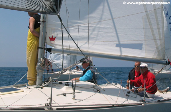 Da sinistra, Marco Atzori,Antonello Fenu, Angelo Corrias ed Ezio Diana, equipaggio di Jadine