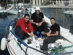 Briefing pre-regata per Andale. Eccoli mentre discutono sul da farsi.