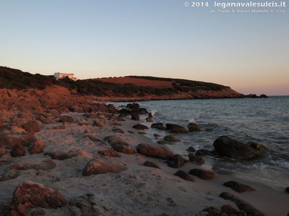 LNI Sulcis - Agosto 2014,tramonto su Cala Sa Barracca - Su portu de su Trigu
