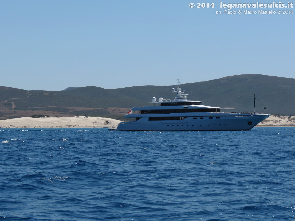 LNI Sulcis - Agosto 2014,Porto Pino, yacht Moneikos (62 metri)
