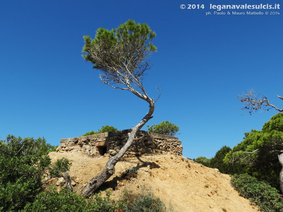 LNI Sulcis - Agosto 2014,batteria amm. Candiani di Punta Menga
