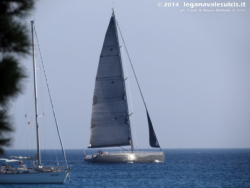 LNI Sulcis - Agosto 2014,Porto Pino, barca a vela (24m) Aori, dei cantieri Wally
