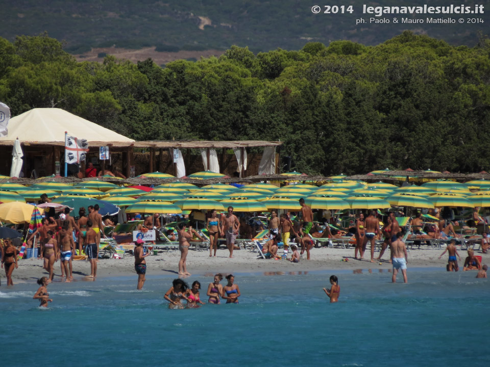 LNI Sulcis - Agosto 2014,Porto Pino, seconda spiaggia
