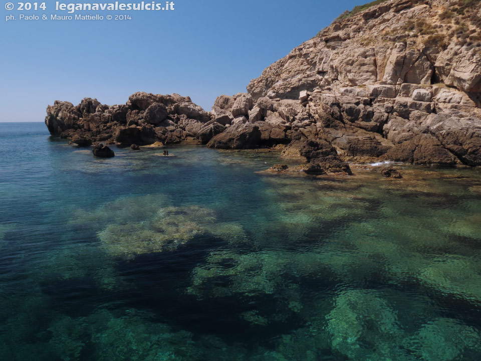 LNI Sulcis - Agosto 2014,Porto Pino, trasparenze di Punta Menga
