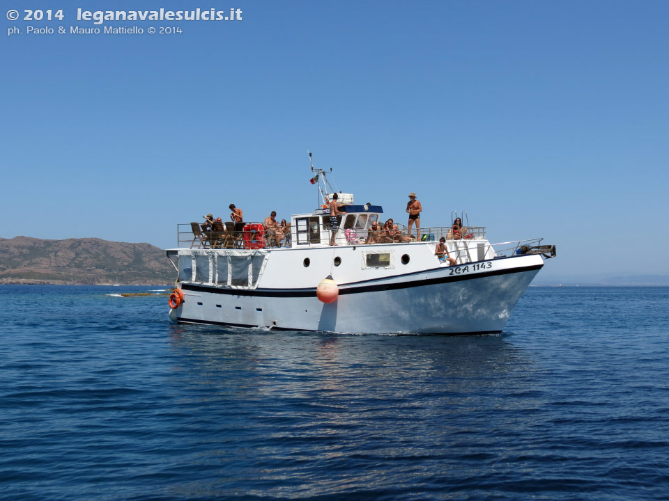 LNI Sulcis - Agosto 2014,Isola La Vacca (S.Antioco), gita turistica
