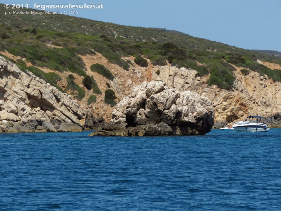 LNI Sulcis - Agosto 2014,S.Antioco, Cala Bianca e scoglio Su Mussareddu   
