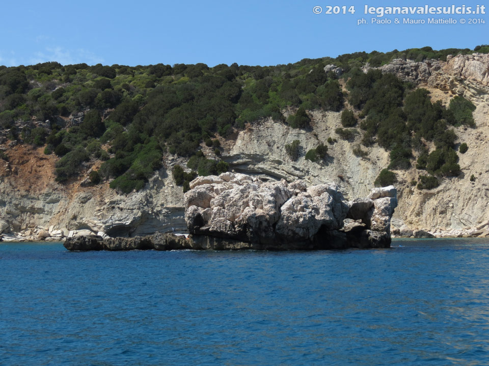 LNI Sulcis - Agosto 2014,S.Antioco, Cala Bianca e scoglio Su Mussareddu   
