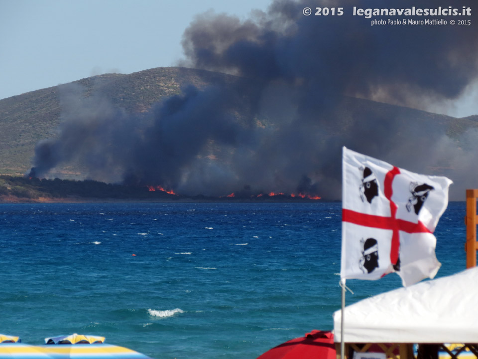 LNI Sulcis - Incendio nel poligono di C.Teulada
