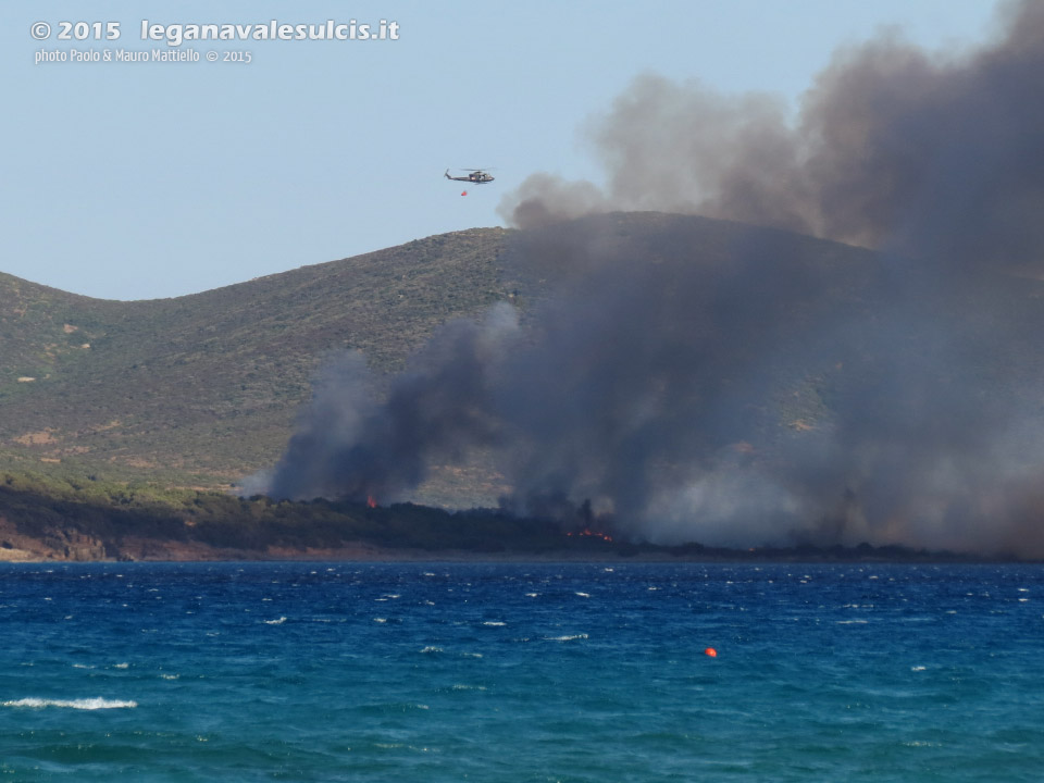 LNI Sulcis - Incendio nel poligono di C.Teulada
