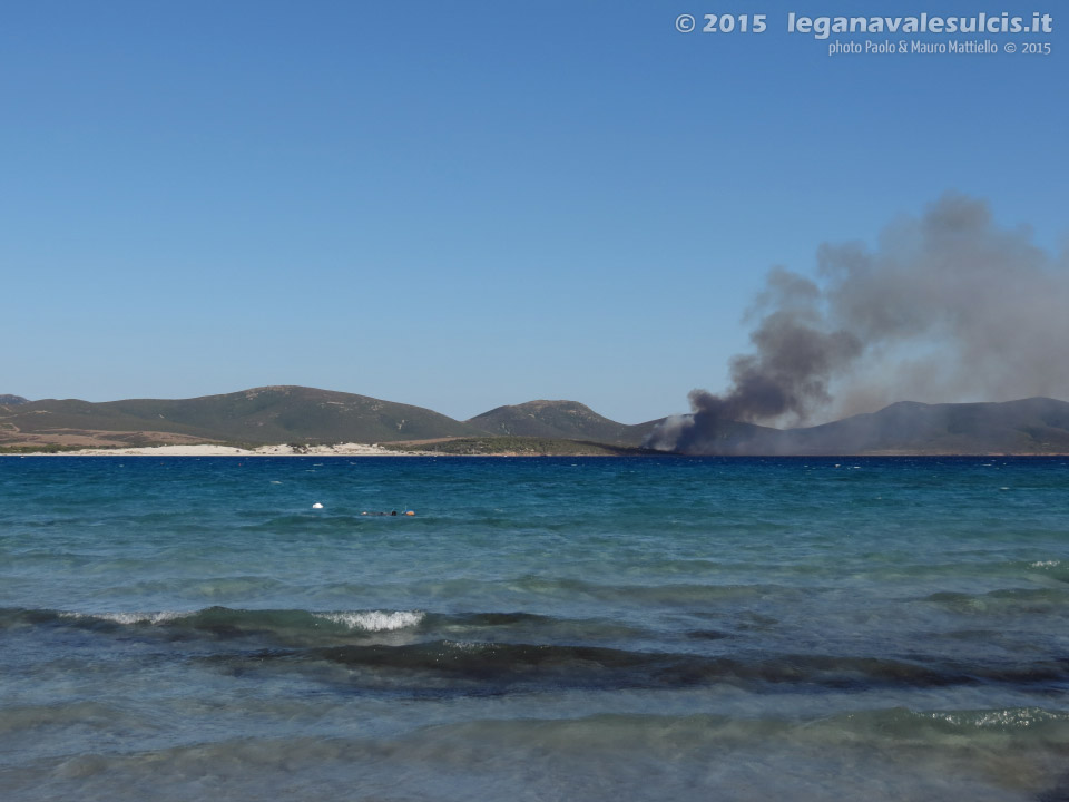 LNI Sulcis - Incendio nel poligono di C.Teulada
