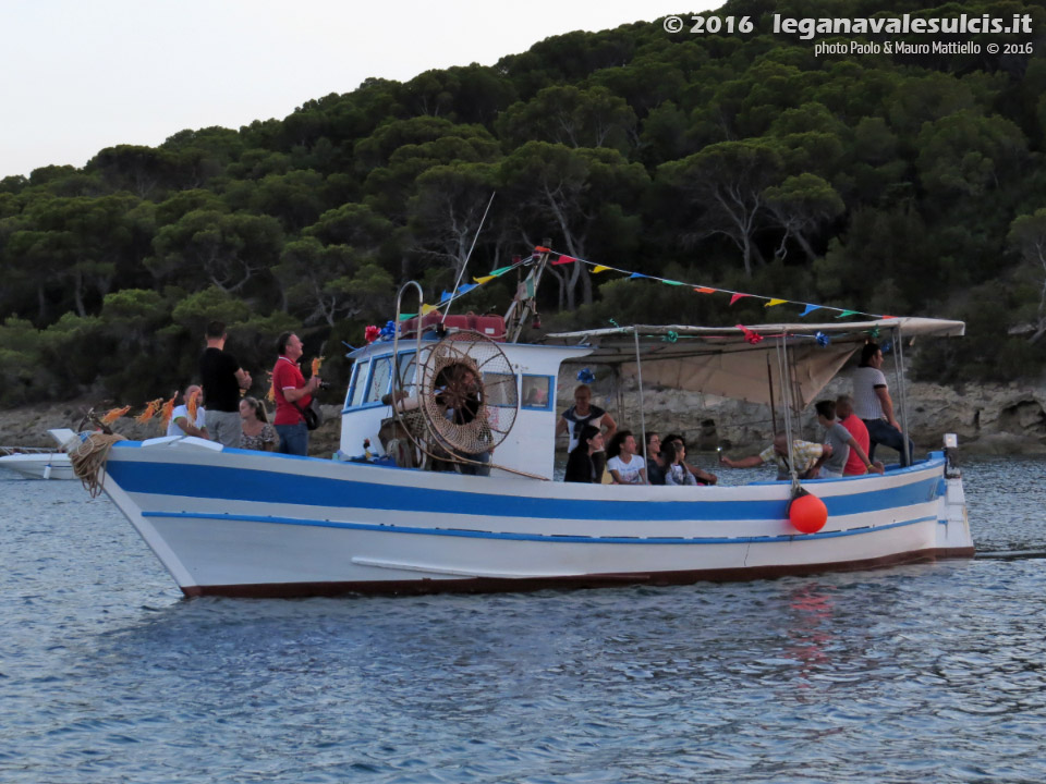 LNI Sulcis - Porto Pino, 07.08.2016, processione a mare
