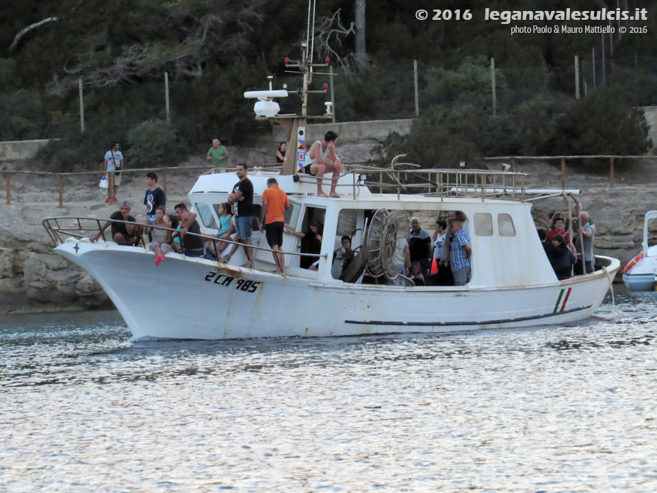 LNI Sulcis - Porto Pino, 07.08.2016, processione a mare
