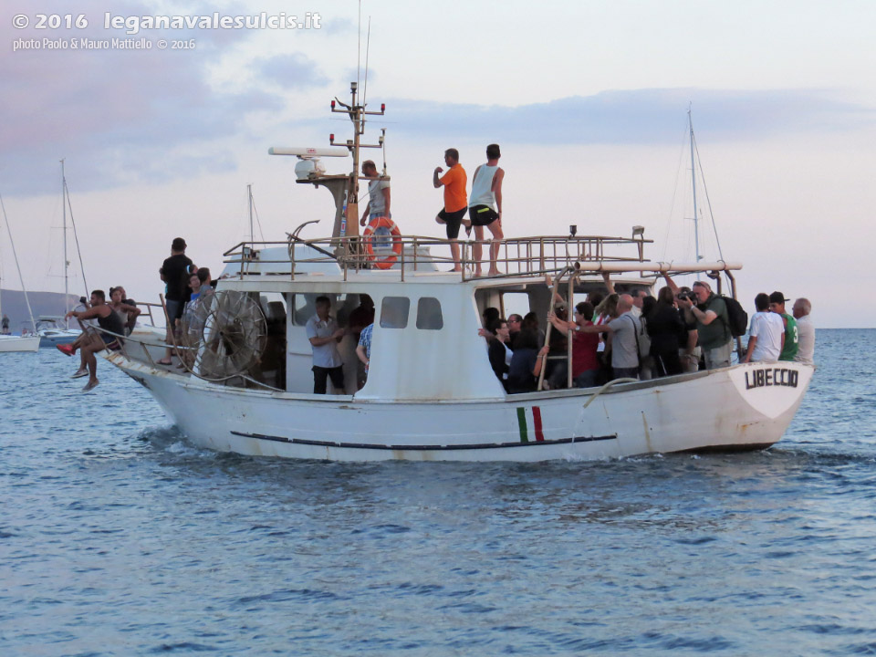 LNI Sulcis - Porto Pino, 07.08.2016, processione a mare
