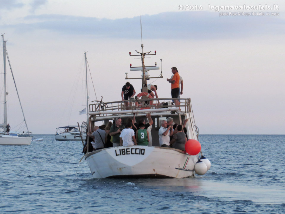 LNI Sulcis - Porto Pino, 07.08.2016, processione a mare
