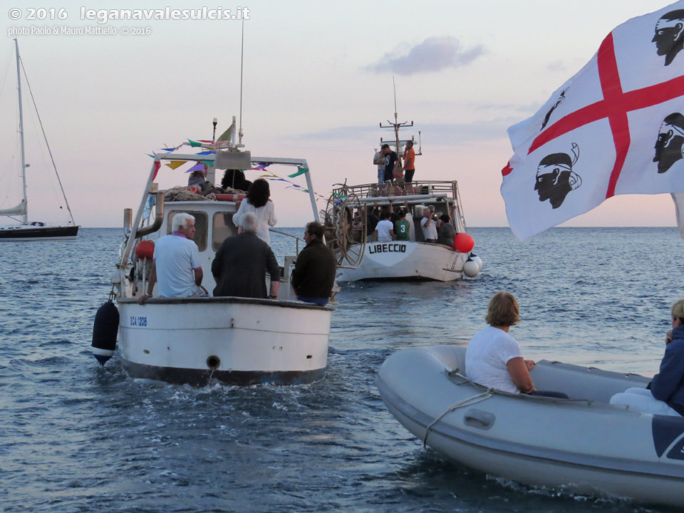 LNI Sulcis - Porto Pino, 07.08.2016, processione a mare
