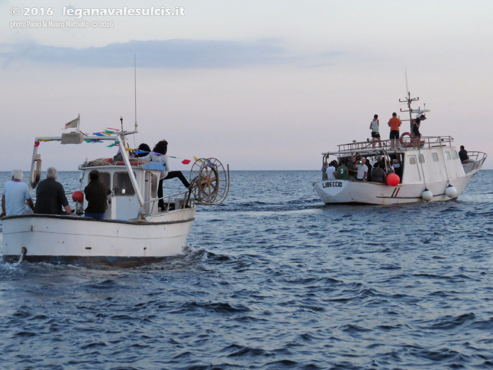 LNI Sulcis - Porto Pino, 07.08.2016, processione a mare
