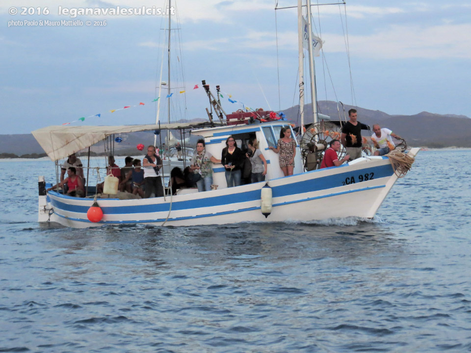 LNI Sulcis - Porto Pino, 07.08.2016, processione a mare
