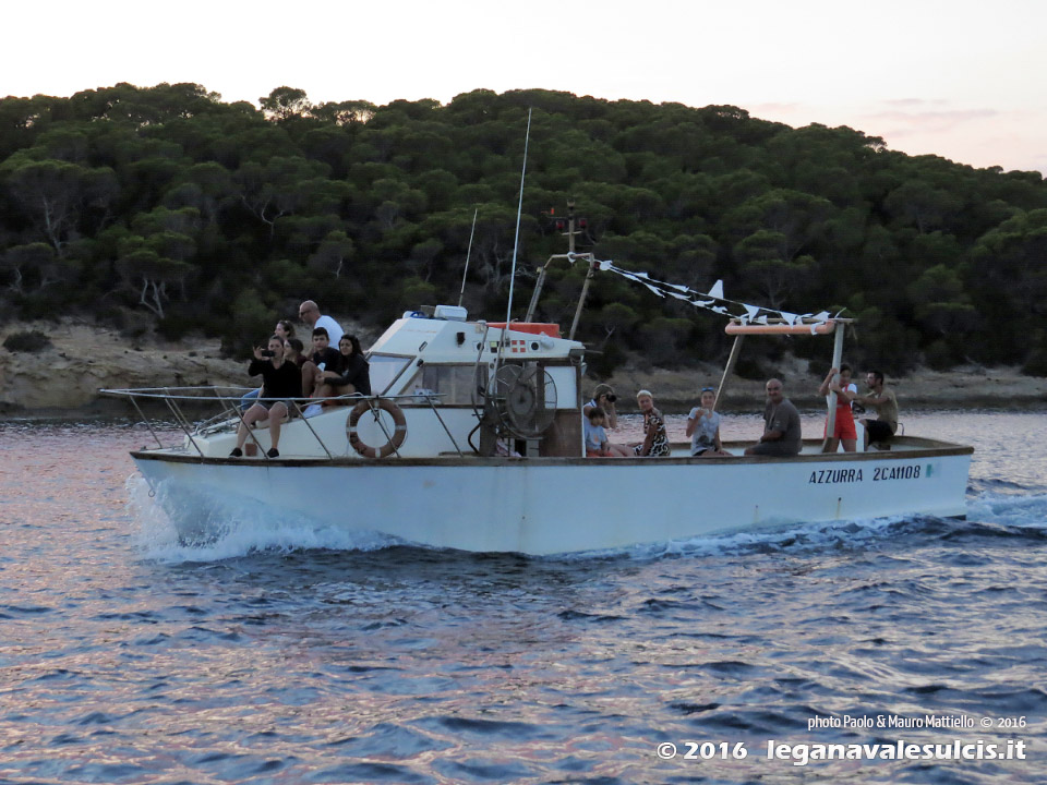 LNI Sulcis - Porto Pino, 07.08.2016, processione a mare
