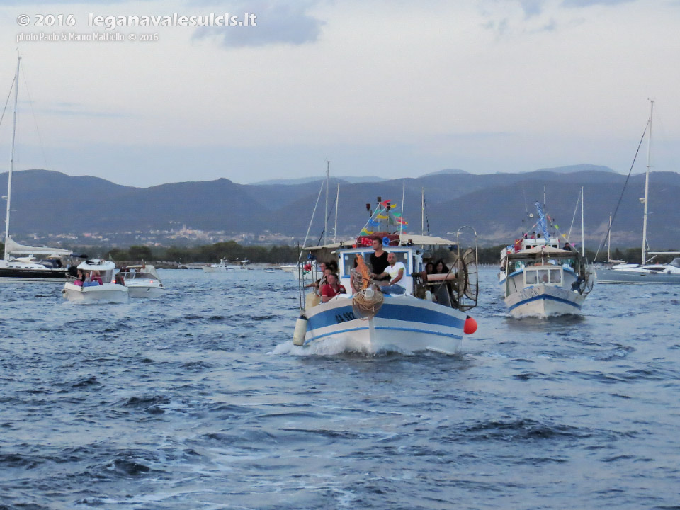 LNI Sulcis - Porto Pino, 07.08.2016, processione a mare
