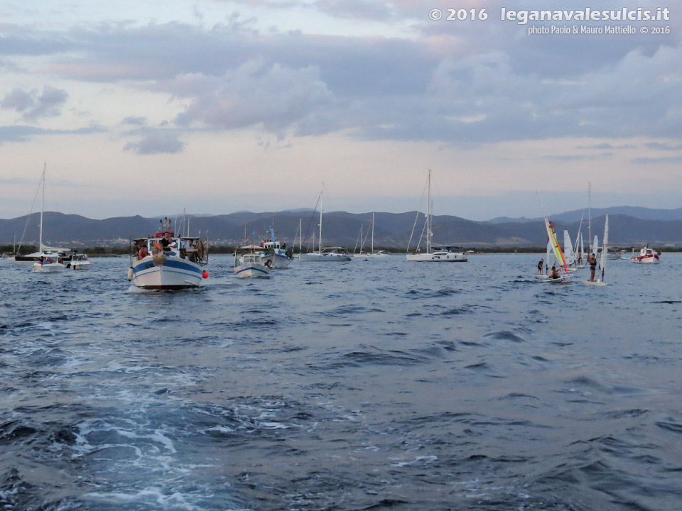 LNI Sulcis - Porto Pino, 07.08.2016, processione a mare
