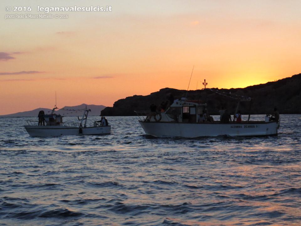 LNI Sulcis - Porto Pino, 07.08.2016, processione a mare
