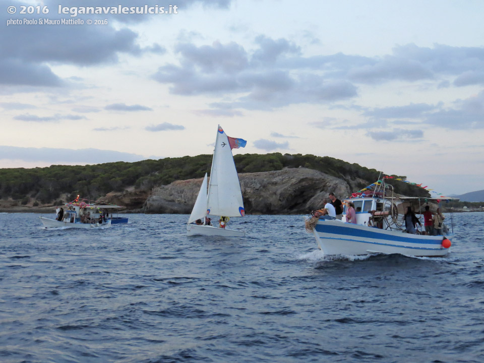 LNI Sulcis - Porto Pino, 07.08.2016, processione a mare
