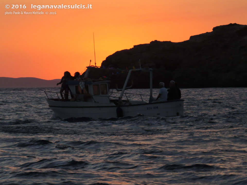 LNI Sulcis - Porto Pino, 07.08.2016, processione a mare
