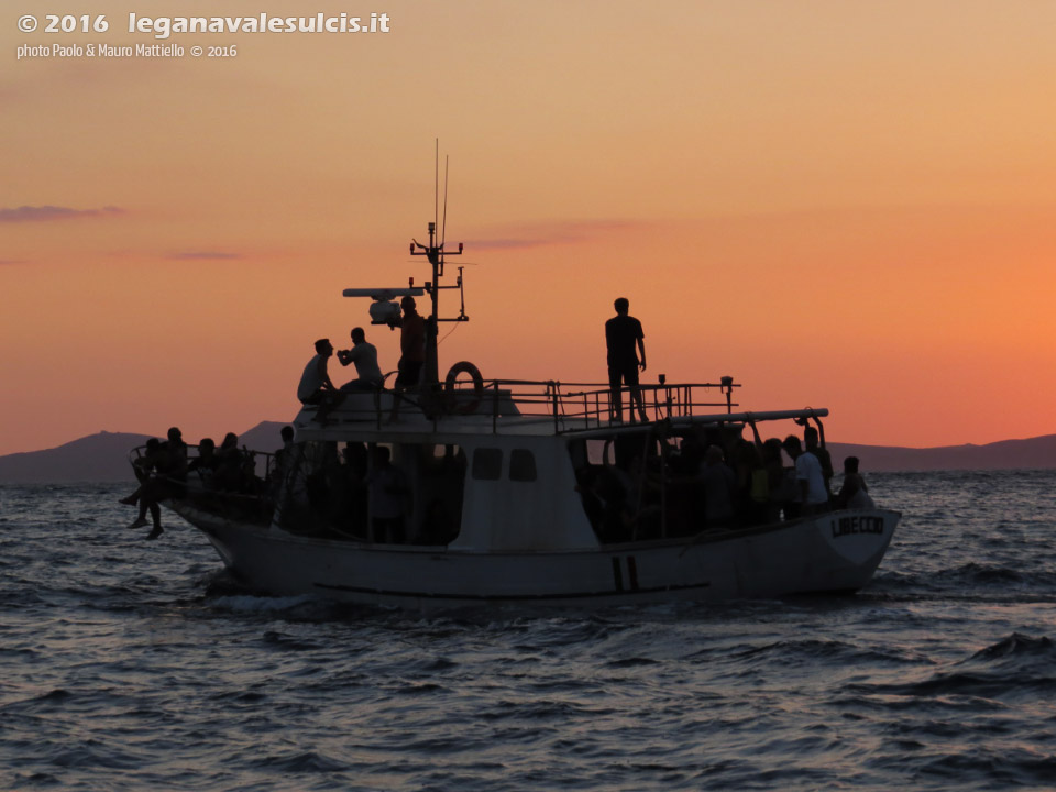 LNI Sulcis - Porto Pino, 07.08.2016, processione a mare
