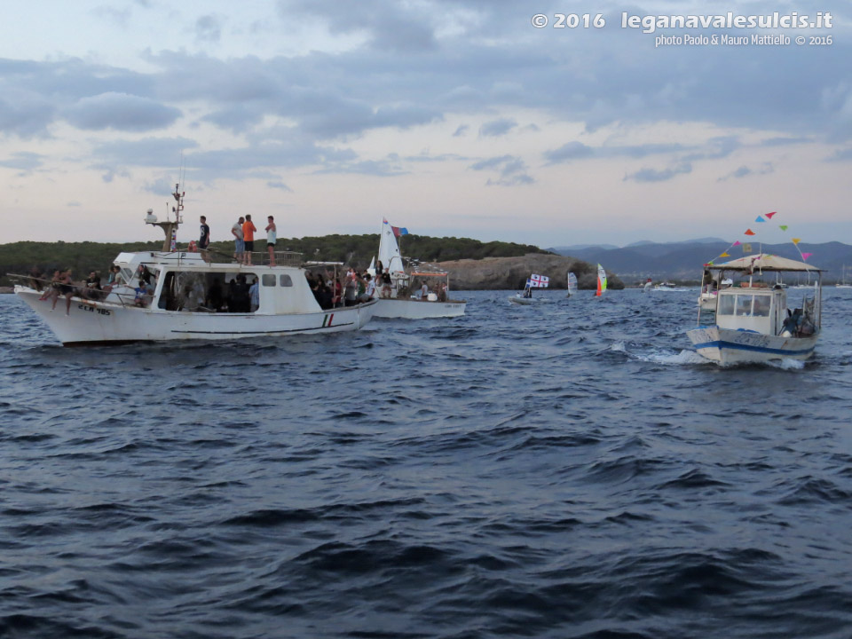 LNI Sulcis - Porto Pino, 07.08.2016, processione a mare
