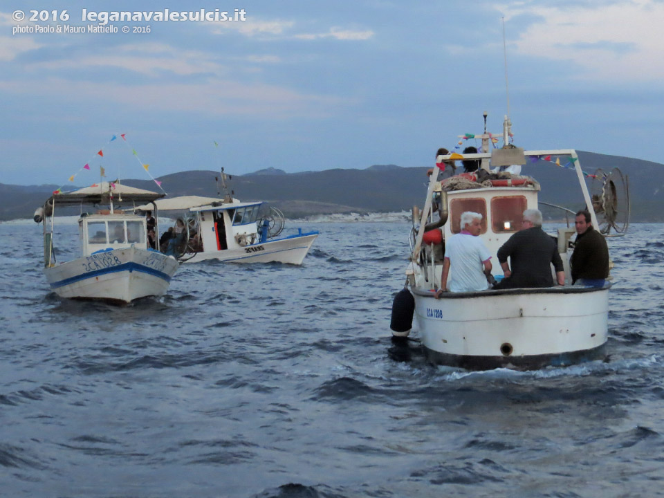 LNI Sulcis - Porto Pino, 07.08.2016, processione a mare
