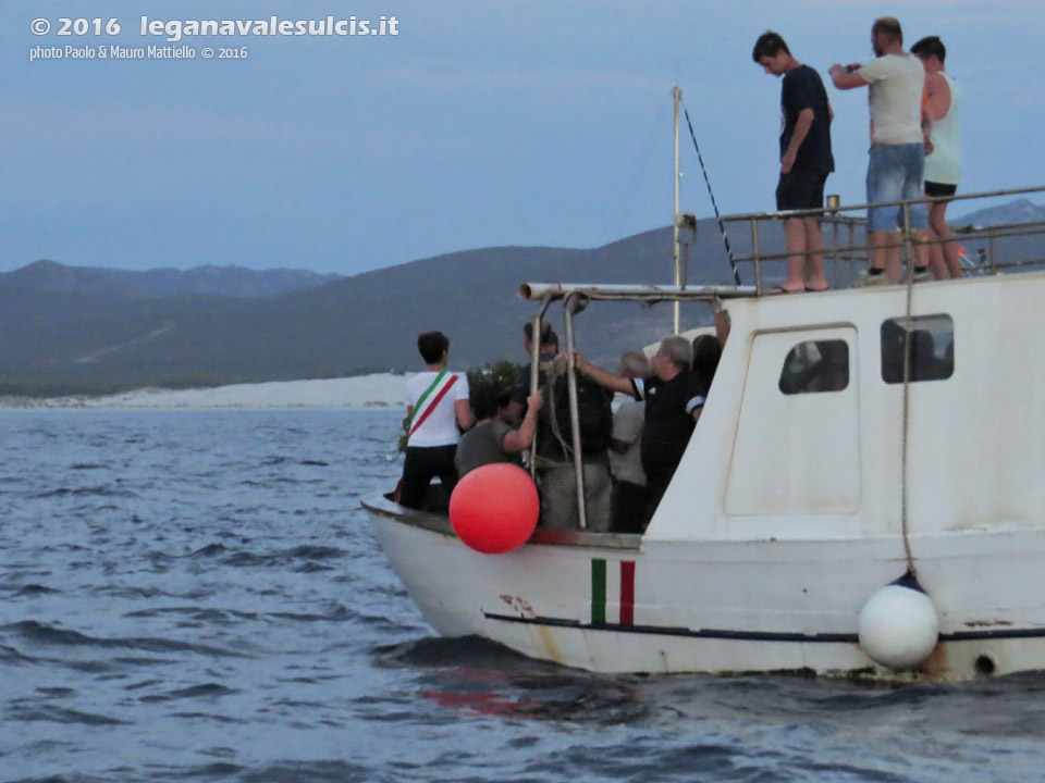 LNI Sulcis - Porto Pino, 07.08.2016, processione a mare
