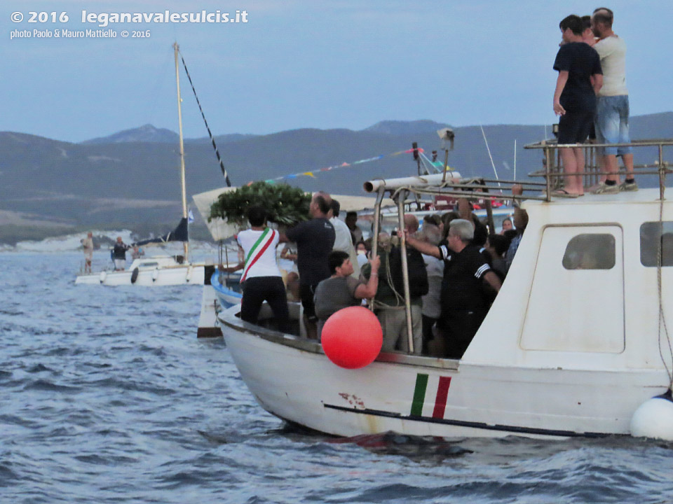 LNI Sulcis - Porto Pino, 07.08.2016, processione a mare
