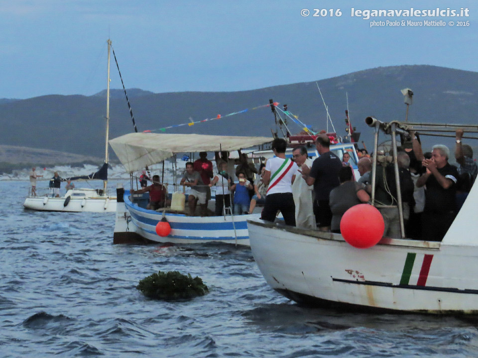 LNI Sulcis - Porto Pino, 07.08.2016, processione a mare
