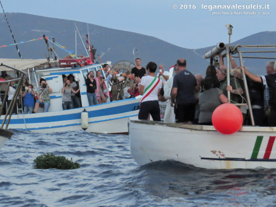 LNI Sulcis - Porto Pino, 07.08.2016, processione a mare
