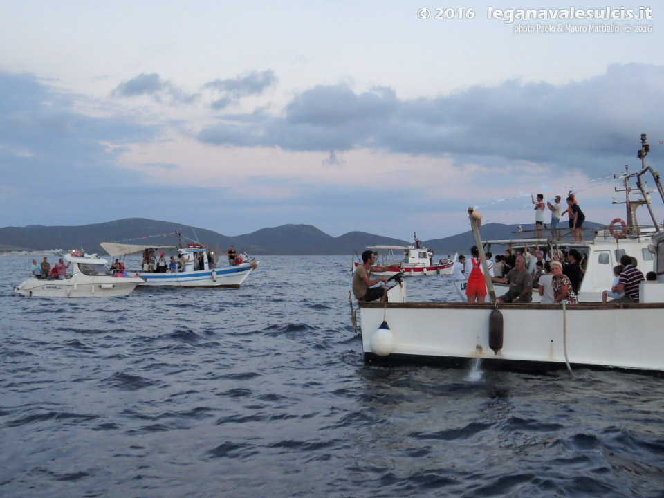 LNI Sulcis - Porto Pino, 07.08.2016, processione a mare
