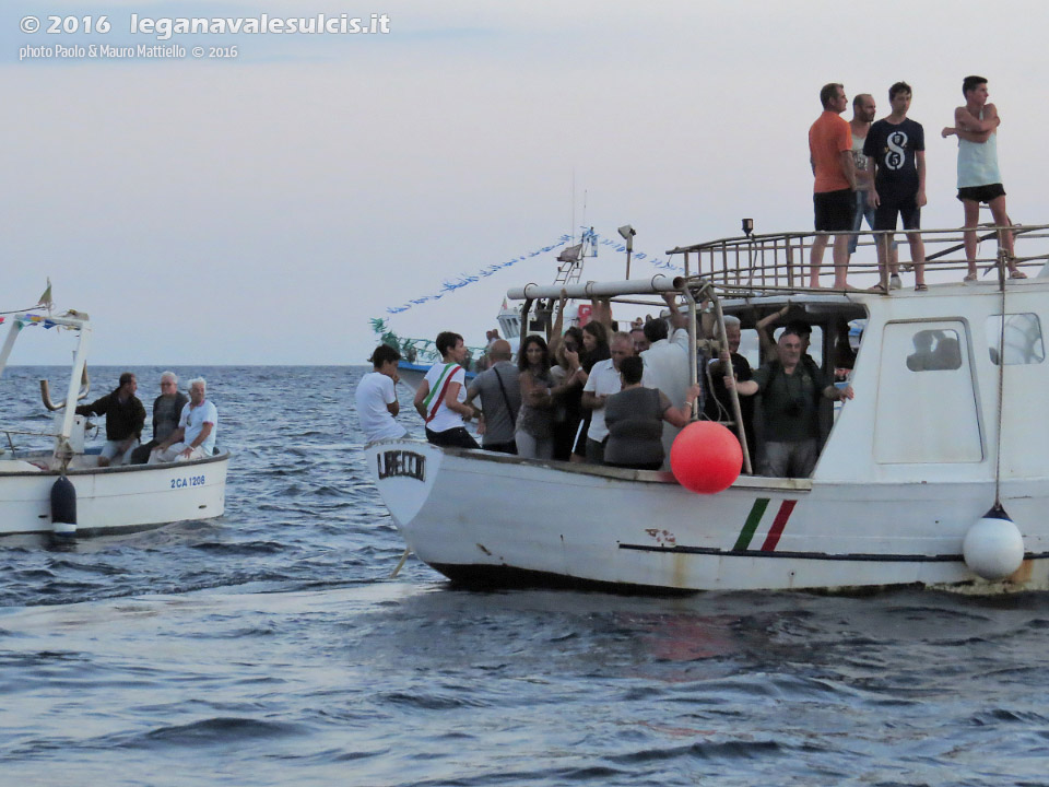 LNI Sulcis - Porto Pino, 07.08.2016, processione a mare
