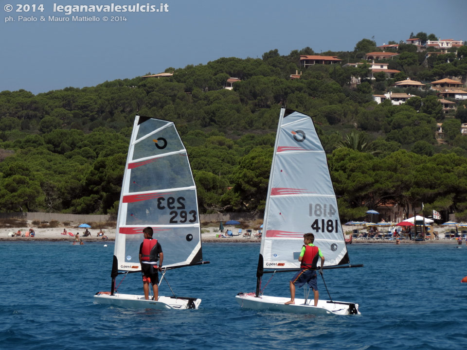 LNI Sulcis - Porto Pino, agosto 2014, allenamenti atleti agonisti G.D.Vela LNI Sulcis
