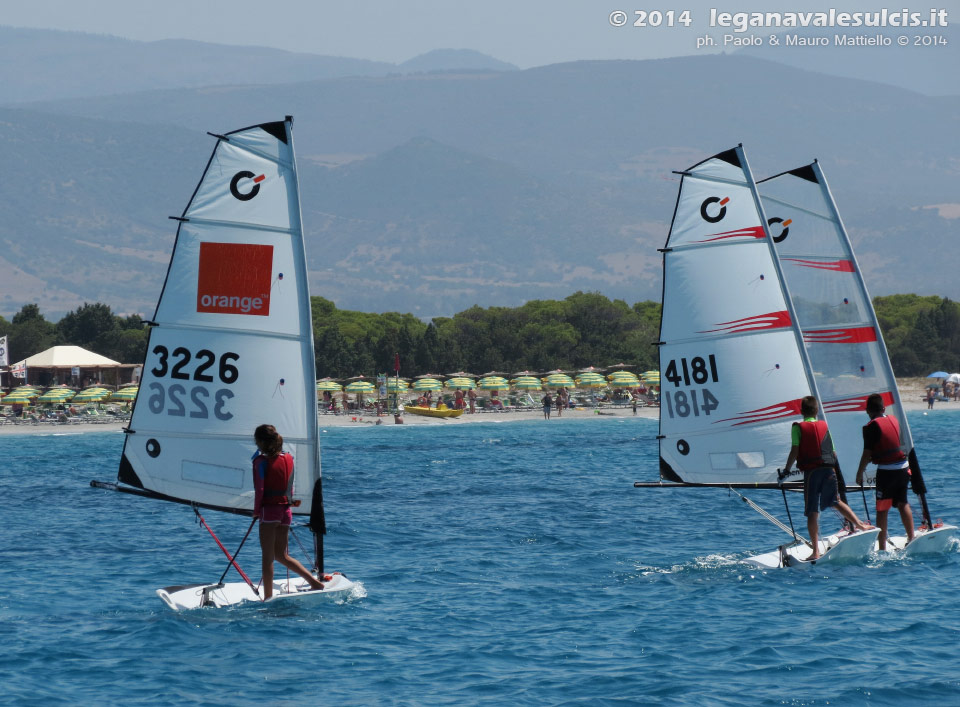 LNI Sulcis - Porto Pino, agosto 2014, allenamenti atleti agonisti G.D.Vela LNI Sulcis
