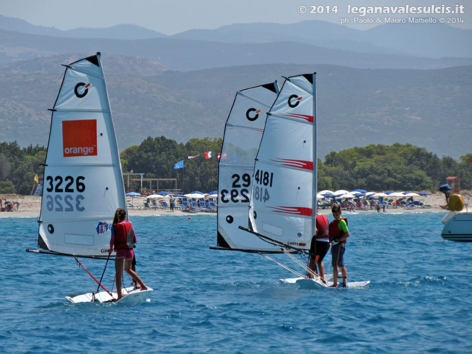 LNI Sulcis - Porto Pino, agosto 2014, allenamenti atleti agonisti G.D.Vela LNI Sulcis
