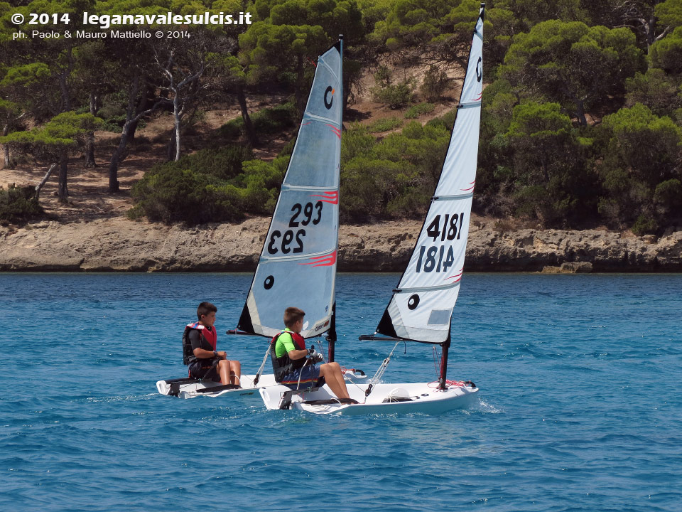 LNI Sulcis - Porto Pino, agosto 2014, allenamenti atleti agonisti G.D.Vela LNI Sulcis
